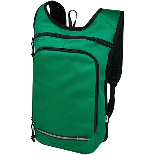 SAPOS Malý turistický batoh ze 100% recyklovaného a vodoodpudivého polyesteru GRS, středně zelený