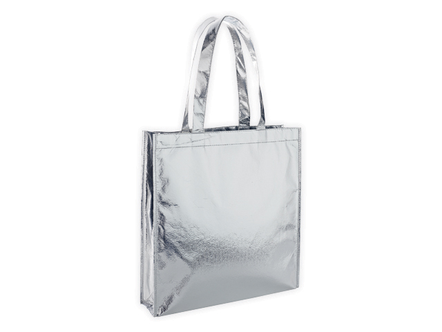SAWGRASS polaminovaná nákupní taška z netkané textilie, 90 g/m2, Stříbrná