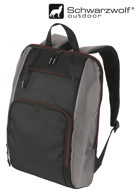 SCHWARZWOLF PIRIN batoh, černý s červenými detaily