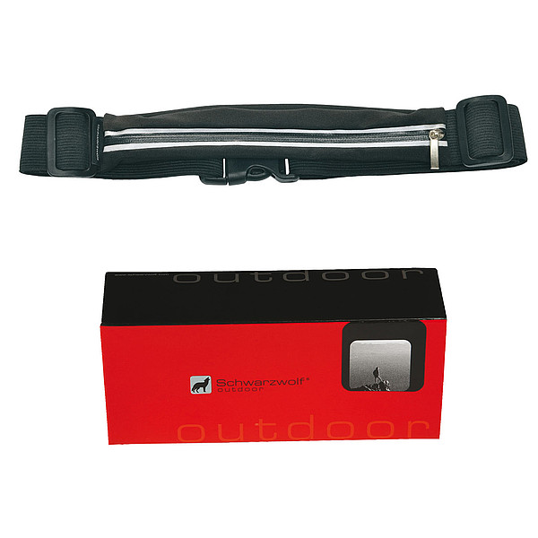 SCHWARZWOLF RAVIK multifunkční elastický pás s kapsou,černý