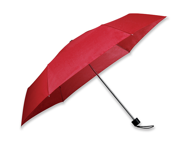 SEAGULL polyesterový skládací manuální deštník, 6 panelů, Červená