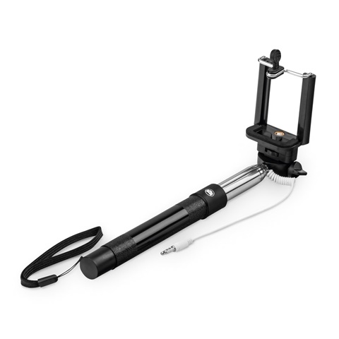 SELFIE. Teleskopická selfie tyč, černá