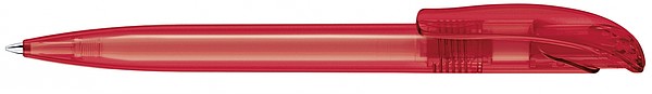 SENATOR CHALLENGER Plastové mírně transparentní kuličkové pero značky Senator, červená