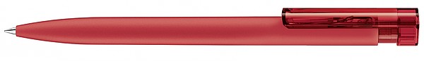 SENATOR LIBERTY Plastové kuličkové pero Senator s pogumovaným povrchem, červená