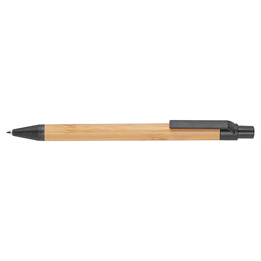 SERIO Kuličkové pero z pšeničné slámy a bambusu, černé