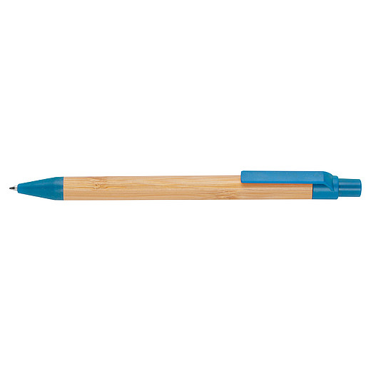 SERIO Kuličkové pero z pšeničné slámy a bambusu, modré