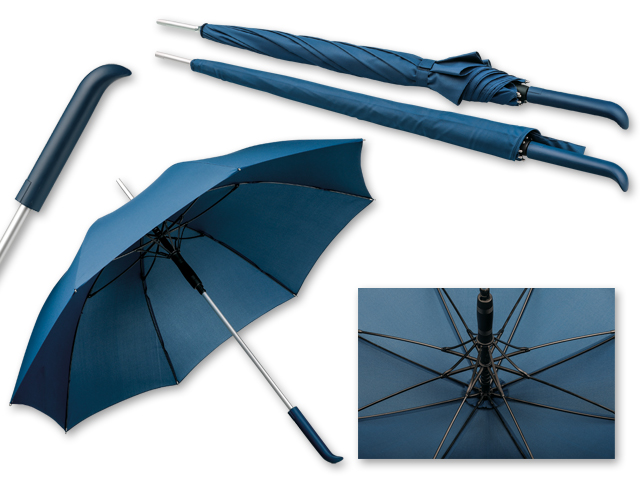 SESSIL polyesterový vystřelovací deštník, 8 panelů, SANTINI, Modrá