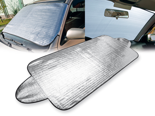 SHIELD aluminiová ochranná fólie na čelní sklo auta, Stříbrná