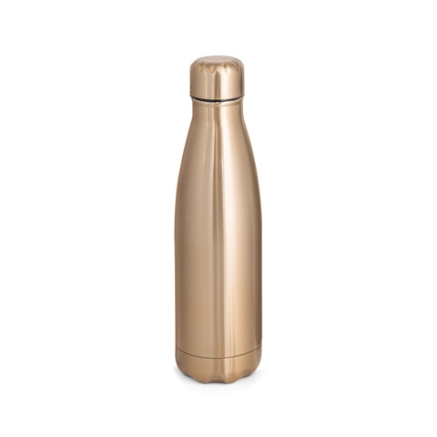 SHOW METALLIC. Láhev z nerezové oceli s matným kovovým povrchem 510 ml, saténově zlatá