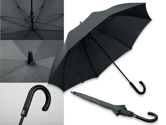 SILVAN STRIPE polyesterový vystřelovací deštník, 8 panelů, SANTINI, Modrá
