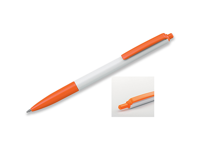SIMPLY plastové kuličkové pero, modrá náplň, Oranžová