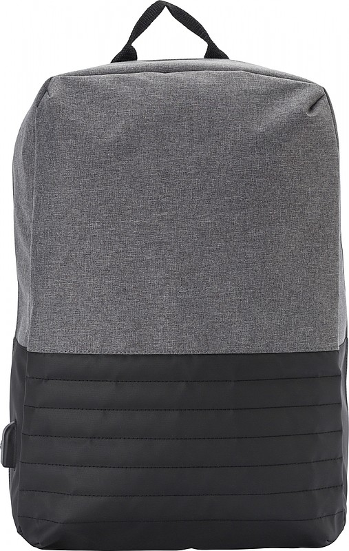 SKIROS Dvoubarevný batoh na notebook s ochranou proti krádeži. Černá/šedá
