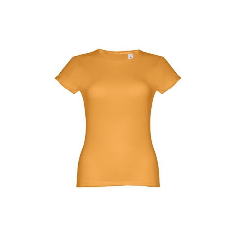 Tmavě žlutá SOFIA. Dámské bavlněné tričko s páskem, tmavě žlutá, L