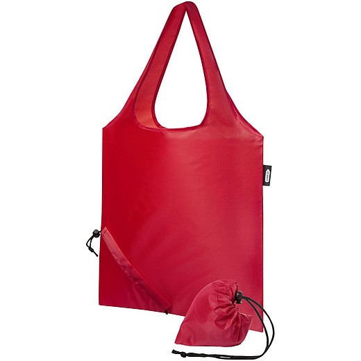 SOLURA Skládací nákupní taška z RPET, červená