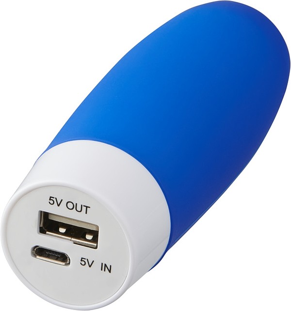 SORIADA Powerbanka s antistresovým povrchem, 2 200 mAh, modrá