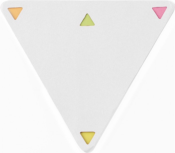 SOVERATA Set značkovacích lístků v trojúhelníkovém bločku, bílý