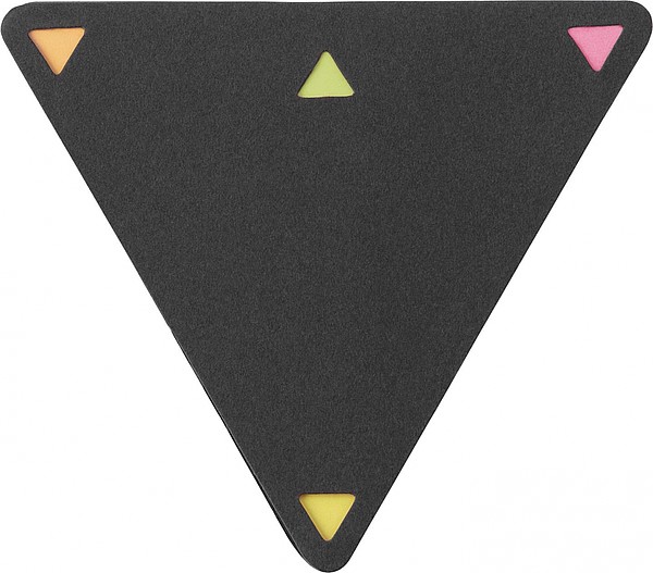 SOVERATA Set značkovacích lístků v trojúhelníkovém bločku, černý
