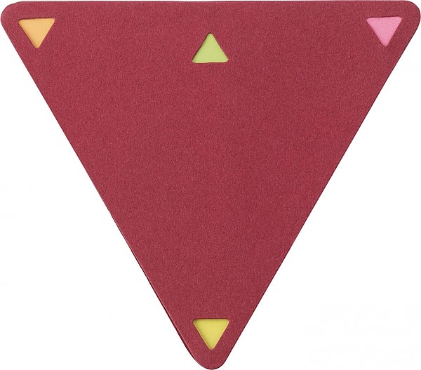 SOVERATA Set značkovacích lístků v trojúhelníkovém bločku, červený