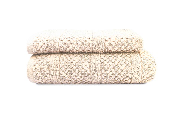 SPRING Set luxusních ručníků se zdobeným vetkáváním 60x110 a 30x50 cm, 600g, lososová