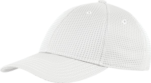 STÁZINKA Funkční šestipanelová čepice s vyztuženým čelem, bílá