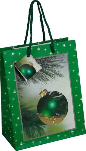 STORE vánoční papírová taška, zelená