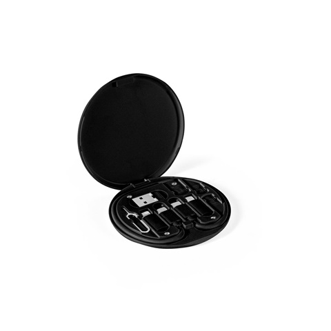 SYSTROM. Recyklovaného ABS (100% rABS) superrychlý nabíjecí kabel a sada adaptéru, černá