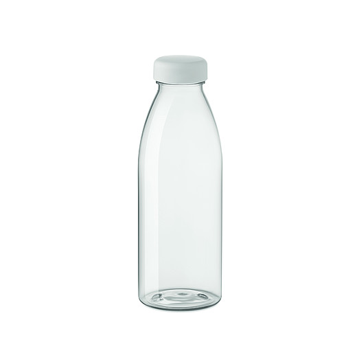 TAPURA Plastová láhev na vodu z transparentního RPET, objem 500 ml, bílá