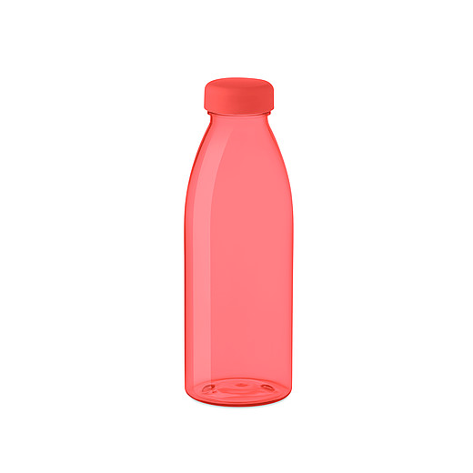 TAPURA Plastová láhev na vodu z transparentního RPET, objem 500 ml, červená