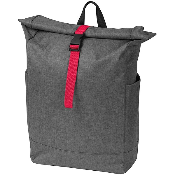 TARTUS Šedý batoh s červeným detailem