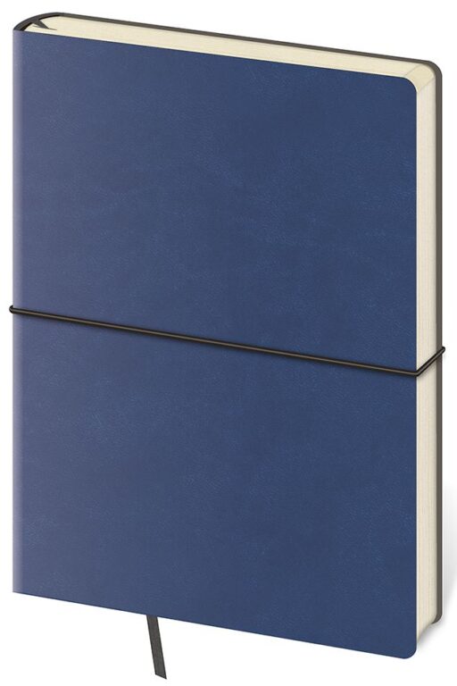 Tečkovaný zápisník Flexio L modrý (čtverečkovaný)