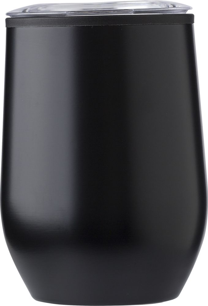 Termohrnek 300ml, z venku nerezový, černý