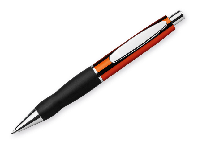 THICK plastové kuličkové pero, modrá náplň, Fluorescenční oranžo
