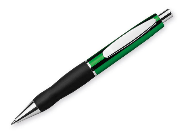 THICK plastové kuličkové pero, modrá náplň, Zelená