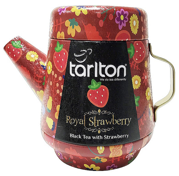 TIGLO Tea Pot Tarlton Royal Strawberry Black Tea plech 100g