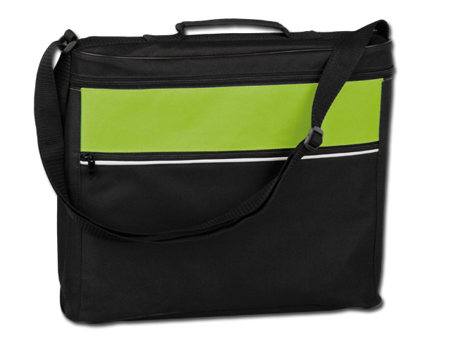 TILFORD polyesterová taška na dokumenty, 600D, Světle zelená