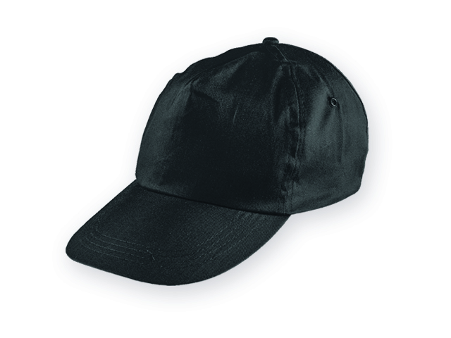 TIWI polyesterová baseballová čepice, 5 panelů, Černá