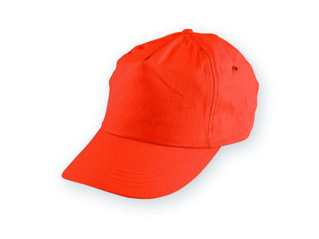 TIWI polyesterová baseballová čepice, 5 panelů, Oranžová