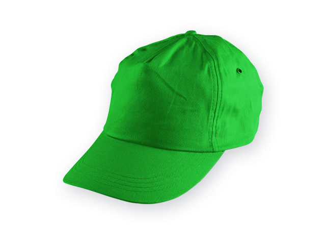 TIWI polyesterová baseballová čepice, 5 panelů, Zelená