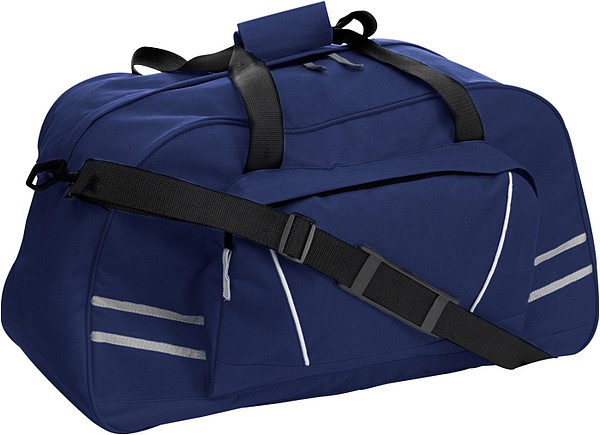 TOGO Sportovní cestovní taška na rameno s reflexními proužky, modrá