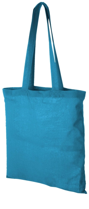 TOMAN Bavlněná nákupní taška, aqua modrá