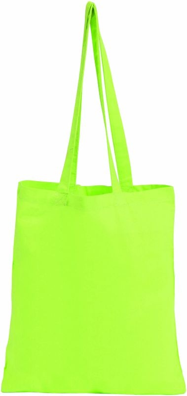 TOMAN Bavlněná nákupní taška, limetkově zelená