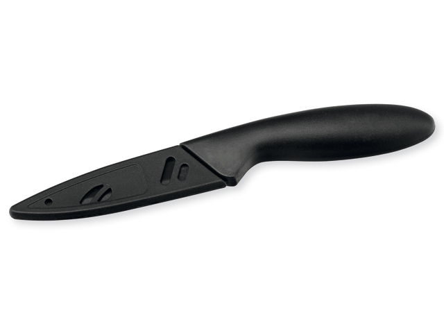 TOSHI nerezový kuchyňský nůž s antiadhezním povlakem, ostří 8 cm, Černá