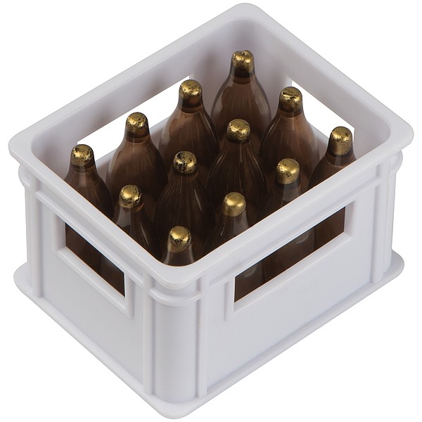 TRAMAGO Plastový otvírák ve tvaru bedny piv, bílá