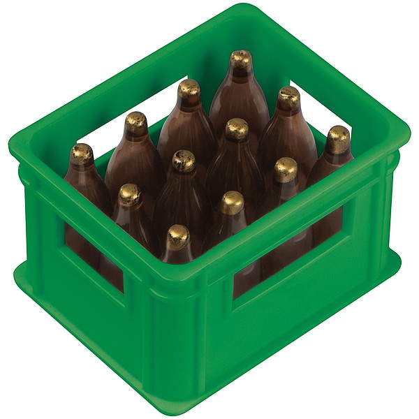 TRAMAGO Plastový otvírák ve tvaru bedny piv, zelená