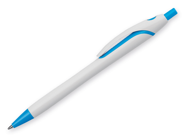 TRICIA plastové kuličkové pero, modrá náplň, Světle modrá