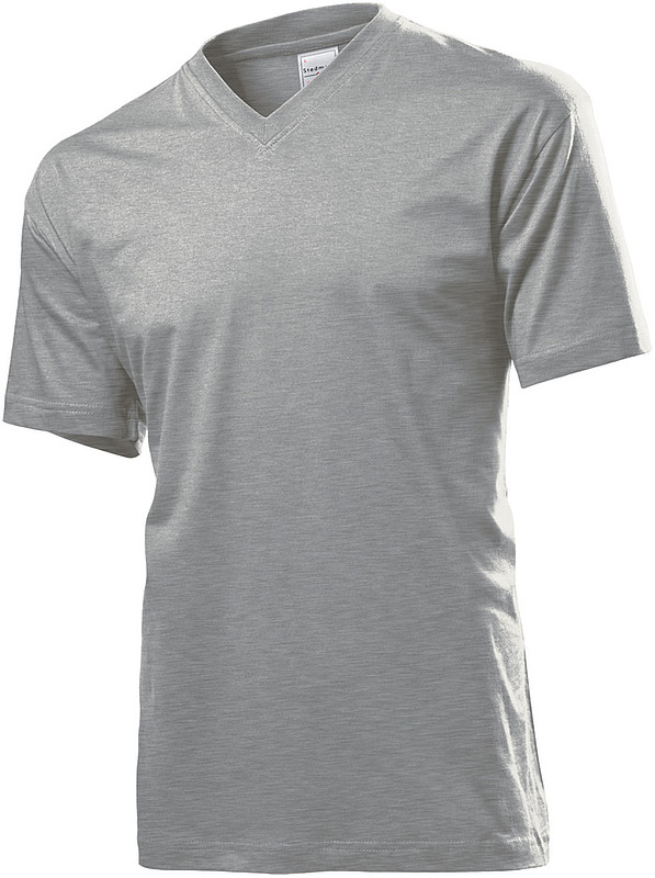 Tričko STEDMAN CLASSIC V-NECK tmavě šedý melír S