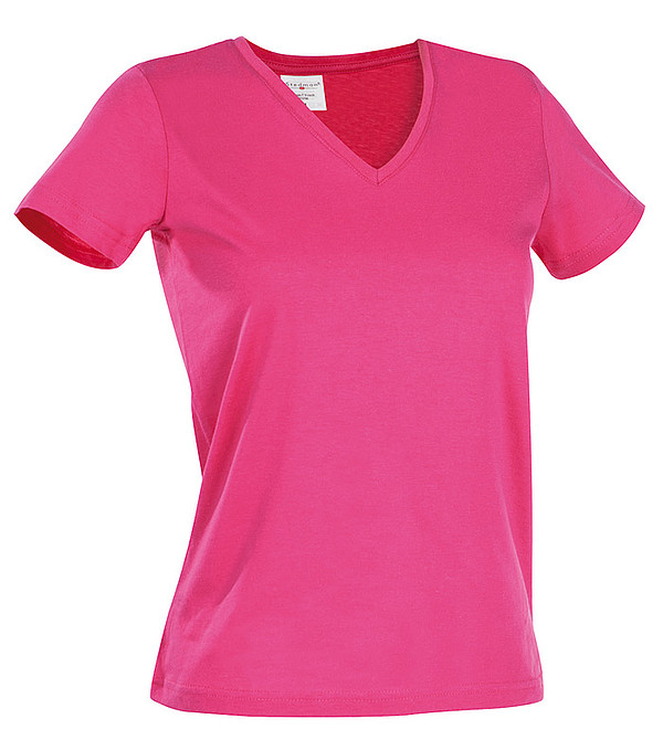 Tričko STEDMAN CLASSIC V-NECK WOMEN jasně růžová L