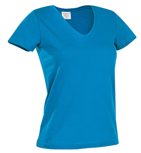 Tričko STEDMAN CLASSIC V-NECK WOMEN tyrkysová L