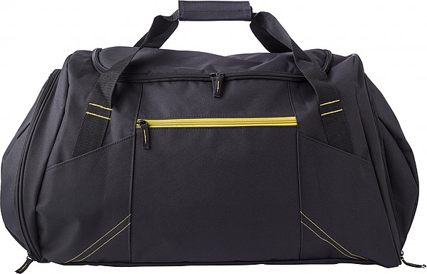TRIKATA Černá cestovní taška se žlutými detaily