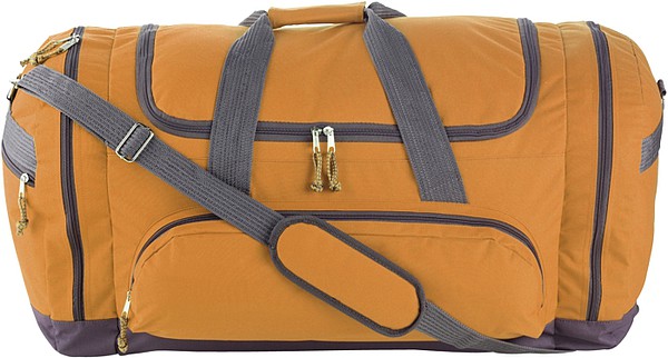 TUVALU Sportovní cestovní taška s množstvím přihrádek, oranž.